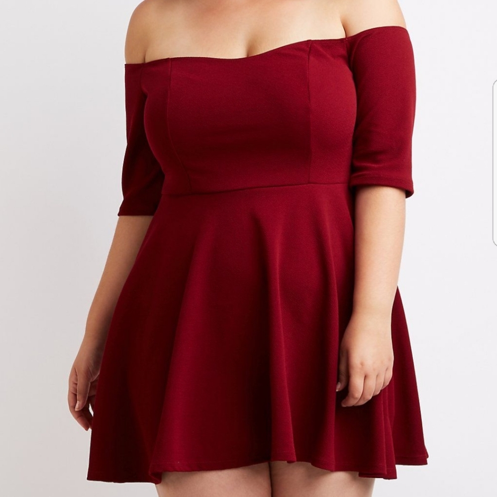 Off the Shoulder Skater Dress